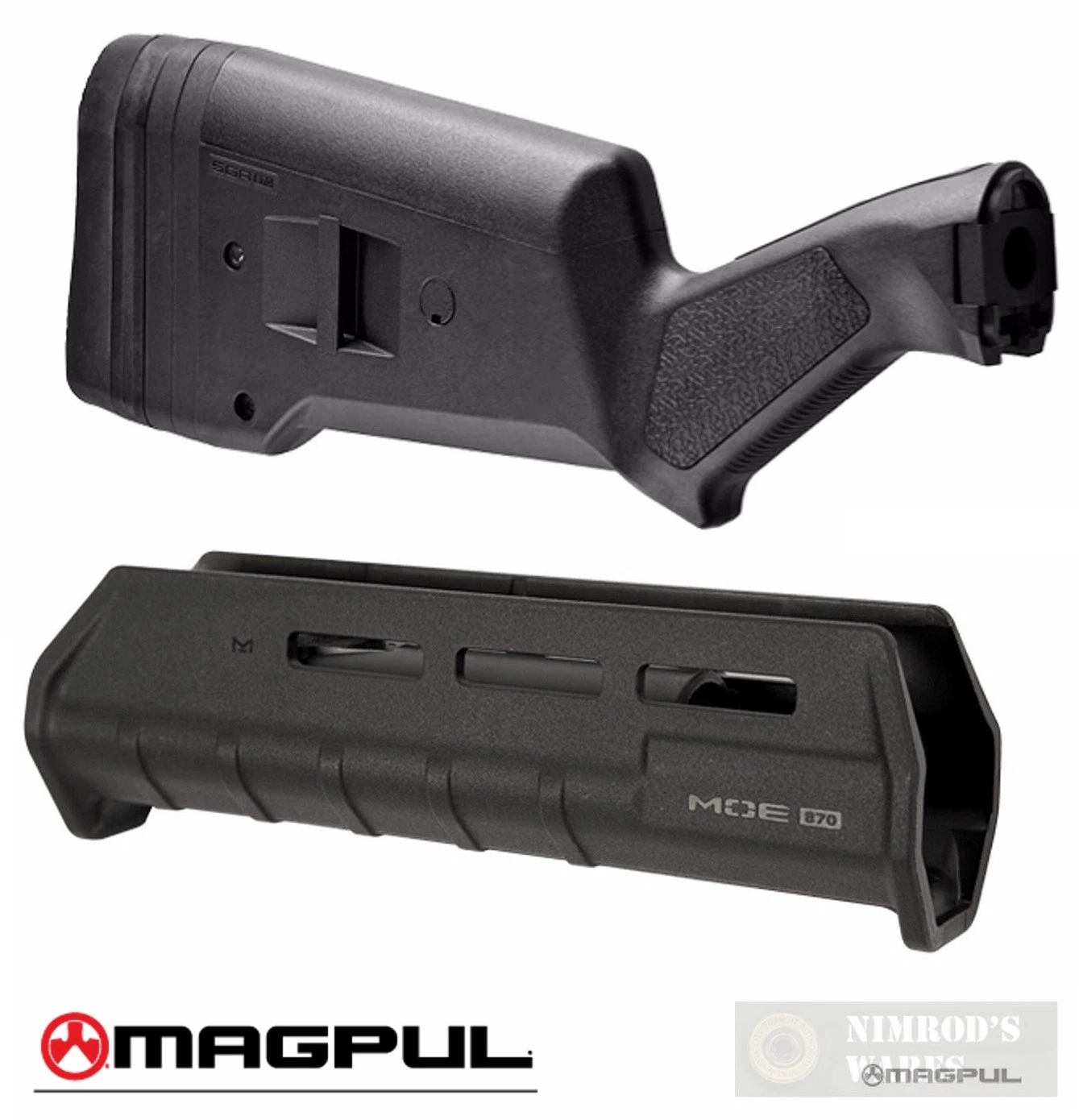 KIT MAGPUL CULATA Y CHIMAZA PARA REMINGTON 870 ( NEGRO)